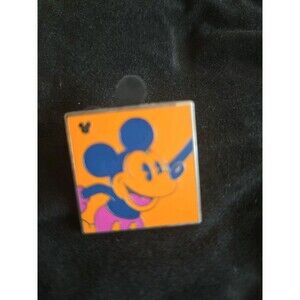 2010 Disney Hidden Mickey Series Neon Mickey Orange Pin Authentic